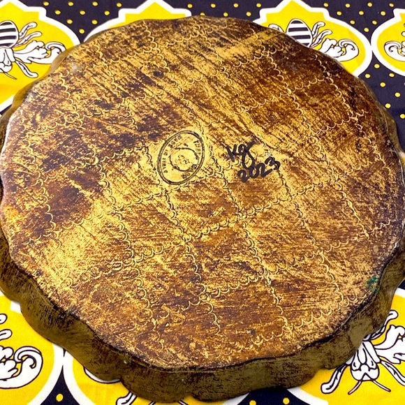 GORGEOUS 🇮🇹 RARE WOODEN MADE IN ITALY 🇮🇹 REPURPOSED CUSTOM HAND PAINTED TRAY - Picture 5 of 8